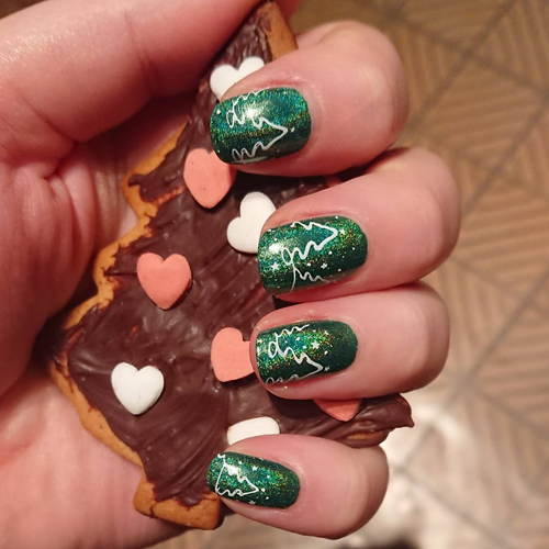 Christmas Nail Arts Ideas 2021 Green Forest