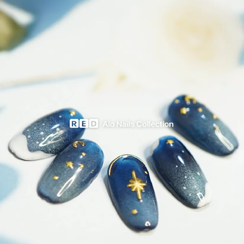 Christmas Nail Arts Ideas 2021 Starry Night