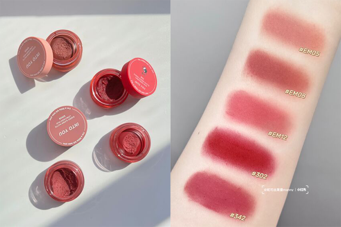 Into You Lip & Cheek Mud Swatches