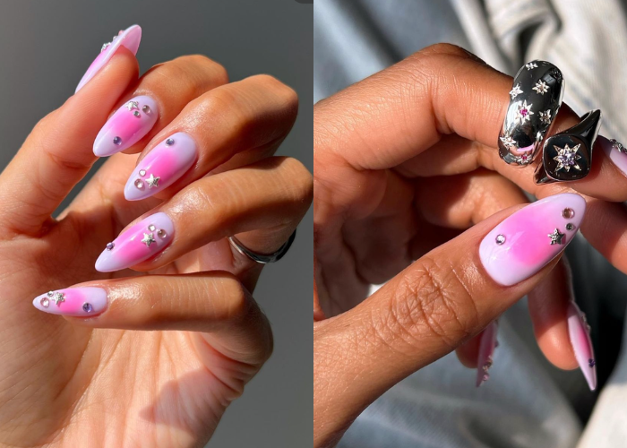 lavender latte nails 