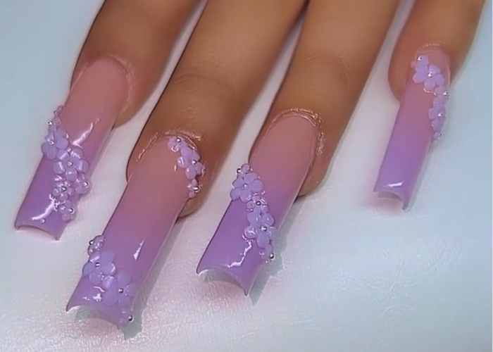 lavender latte nails 