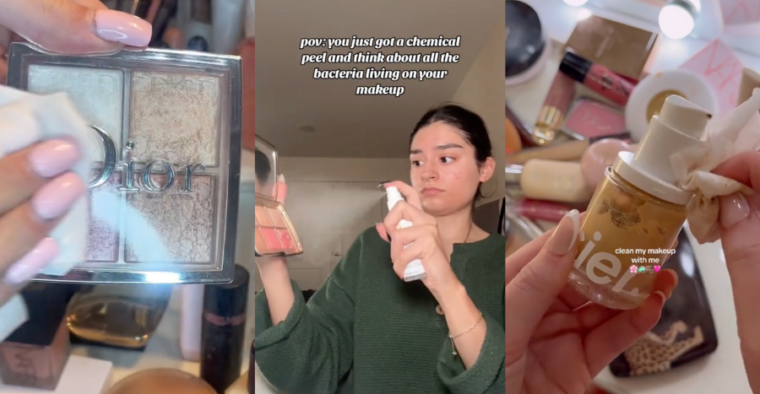 cleaning makeup products, how to sanitise makeup